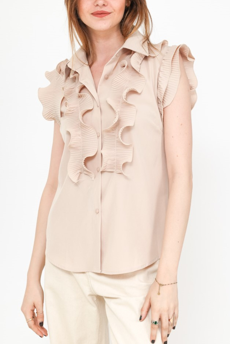 Grossiste LUZABELLE - Chemise sans manche avec volant