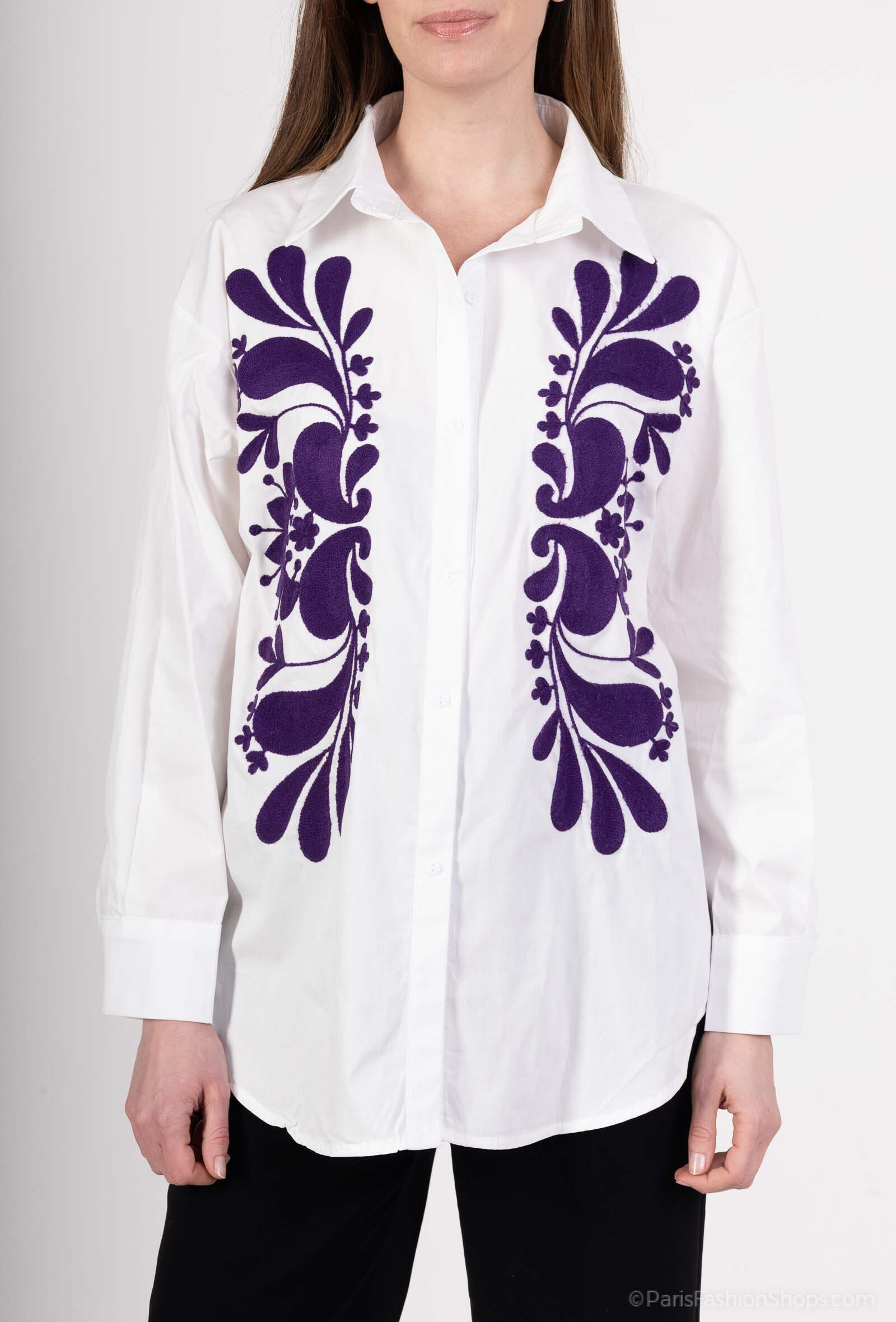 Wholesaler LUZABELLE - 100% Cotton shirt with embroidery