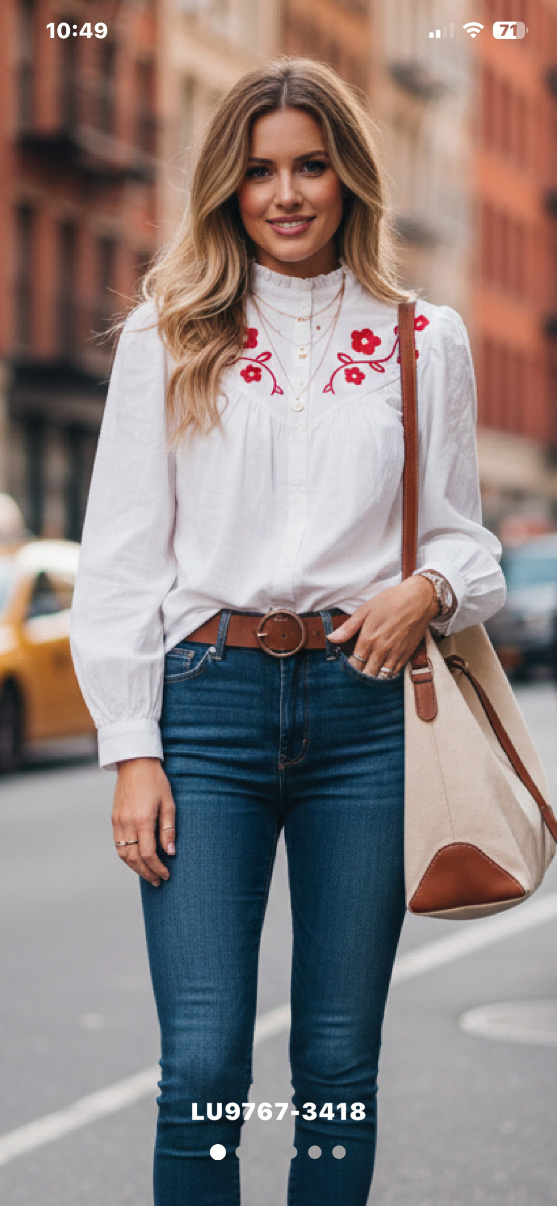 Wholesaler LUZABELLE Paris - Red Flower Embroidered Blouse – Bohemian Chic Spirit