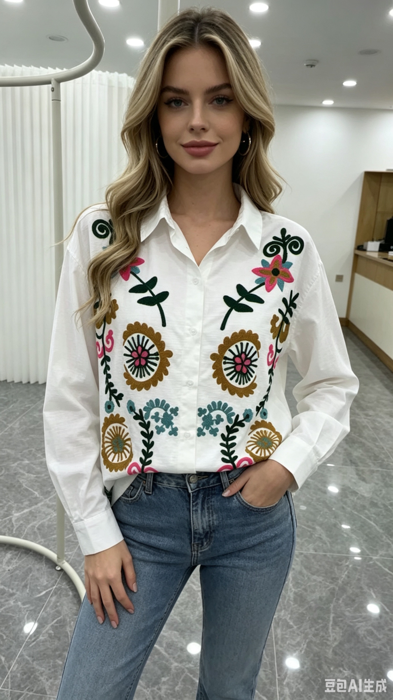Wholesaler LUZABELLE Paris - Colorful Riviera Embroidered Shirt – Bohemian Chic