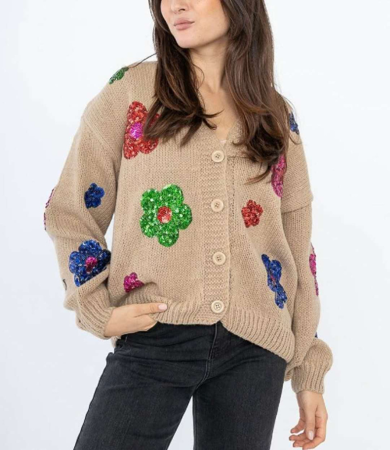 Grossiste LUZABELLE - Gilet motif fleur