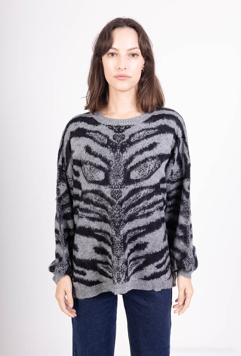 Grossiste LUZABELLE - Pull à imprimé zèbre