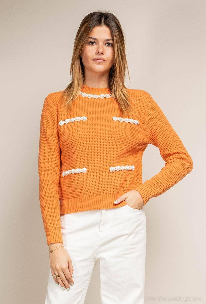 Grossiste LUZABELLE - Pull avec perle