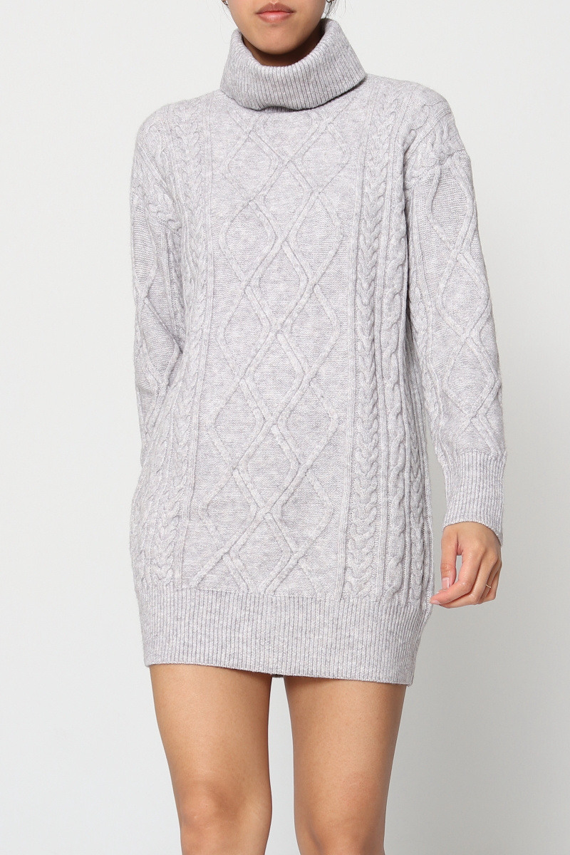 Grossiste LUZABELLE - Pull torsadé à col roulé