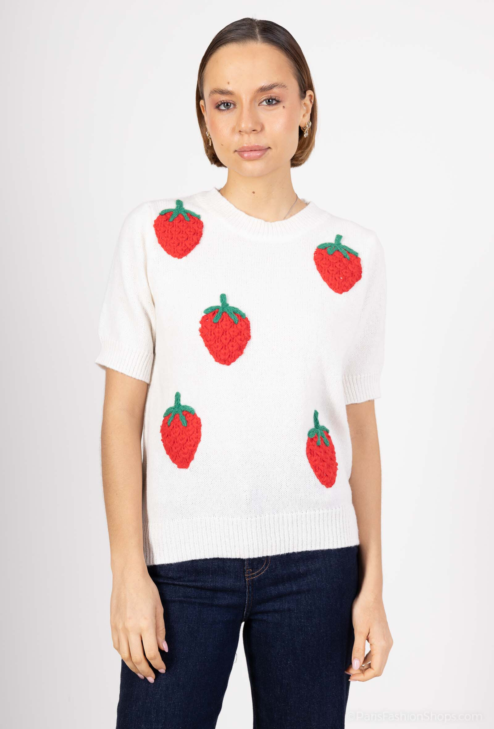 Grossiste LUZABELLE - PULL MANCHE COURT
