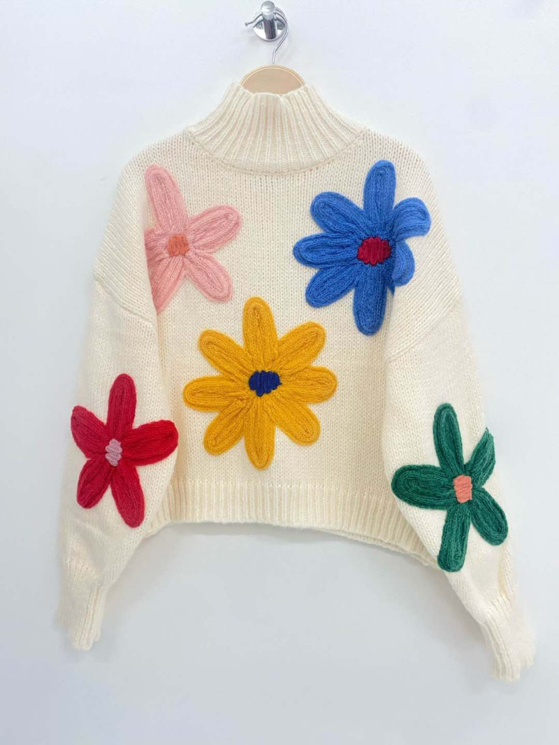 Grossiste LUZABELLE - Pull imprimé grosse fleurs
