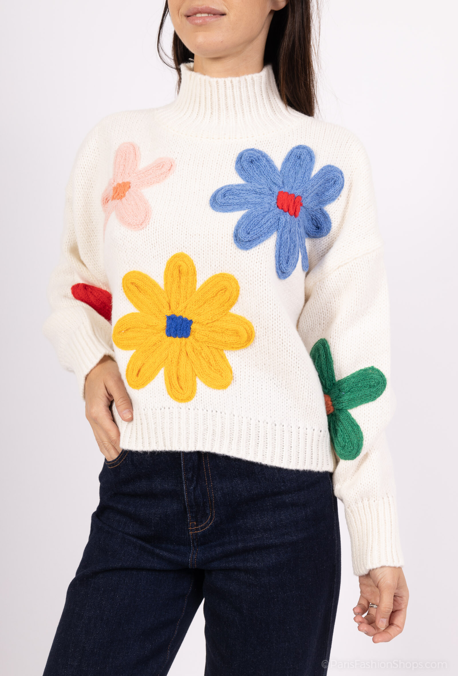 Mayorista LUZABELLE - Jersey estampado flores grandes