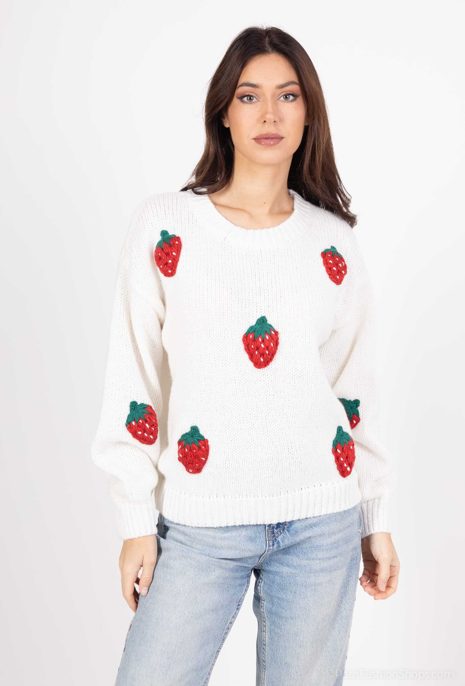 Grossiste LUZABELLE - PULL A LA FRAISE