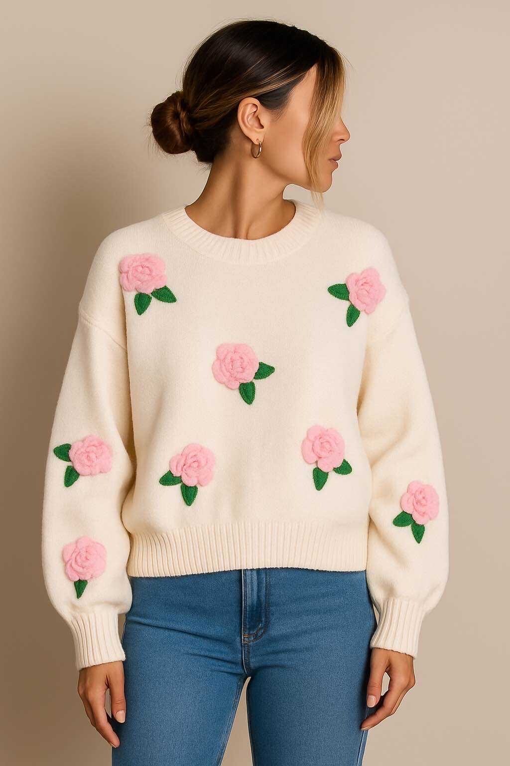 Grossiste LUZABELLE - Pull avec fleur