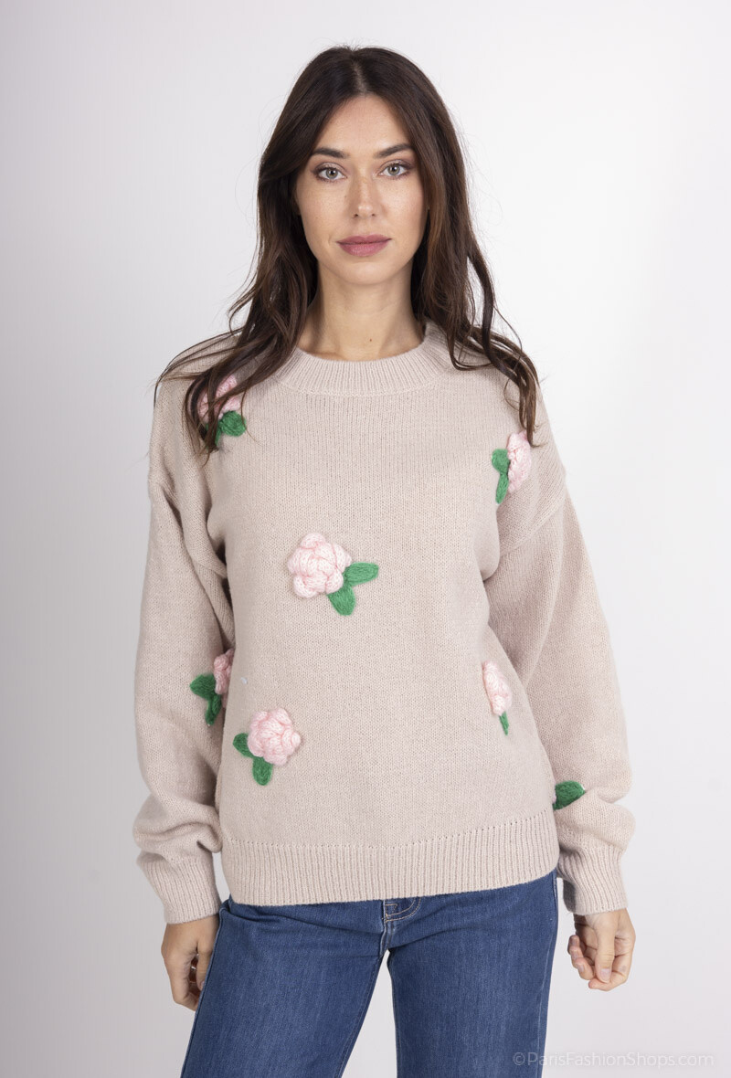 Grossiste LUZABELLE - Pull avec fleur