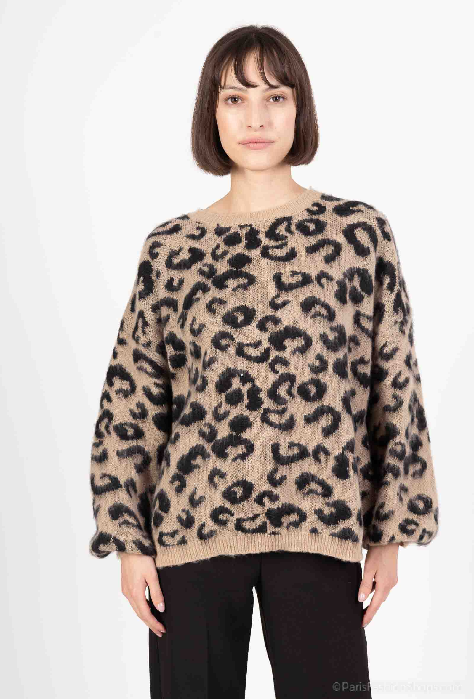 Grossiste LUZABELLE - Pull léopard