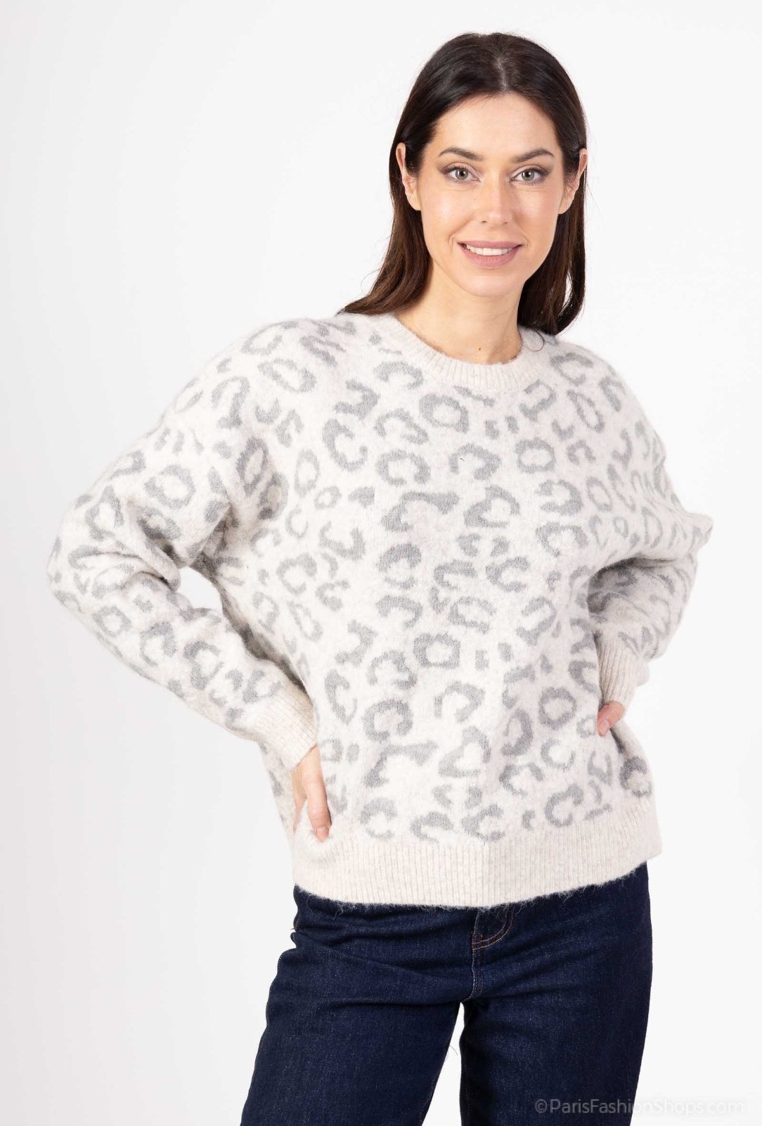 Grossiste LUZABELLE - Pull léopard