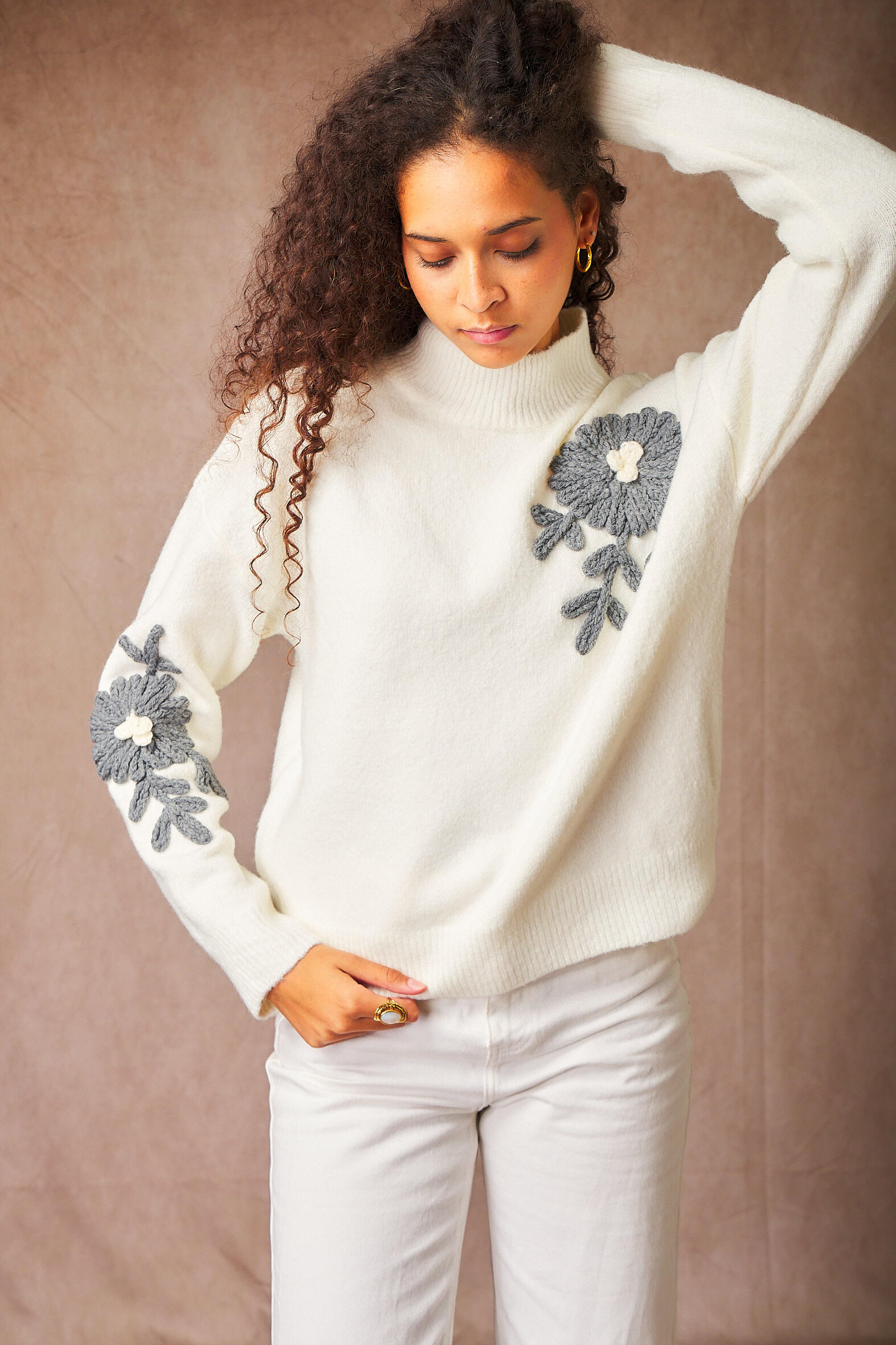Grossiste LUZABELLE - Pull “Marguerite Bohème”