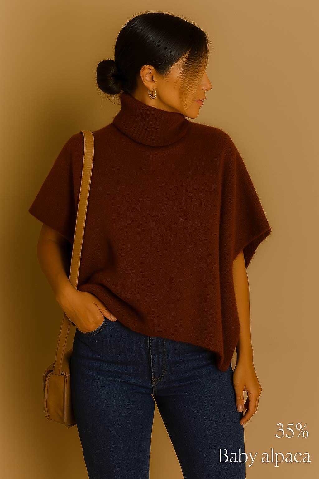 Großhändler LUZABELLE - Baby Alpaka Rollkragenpaket Poncho - 35% Baby Alpaka