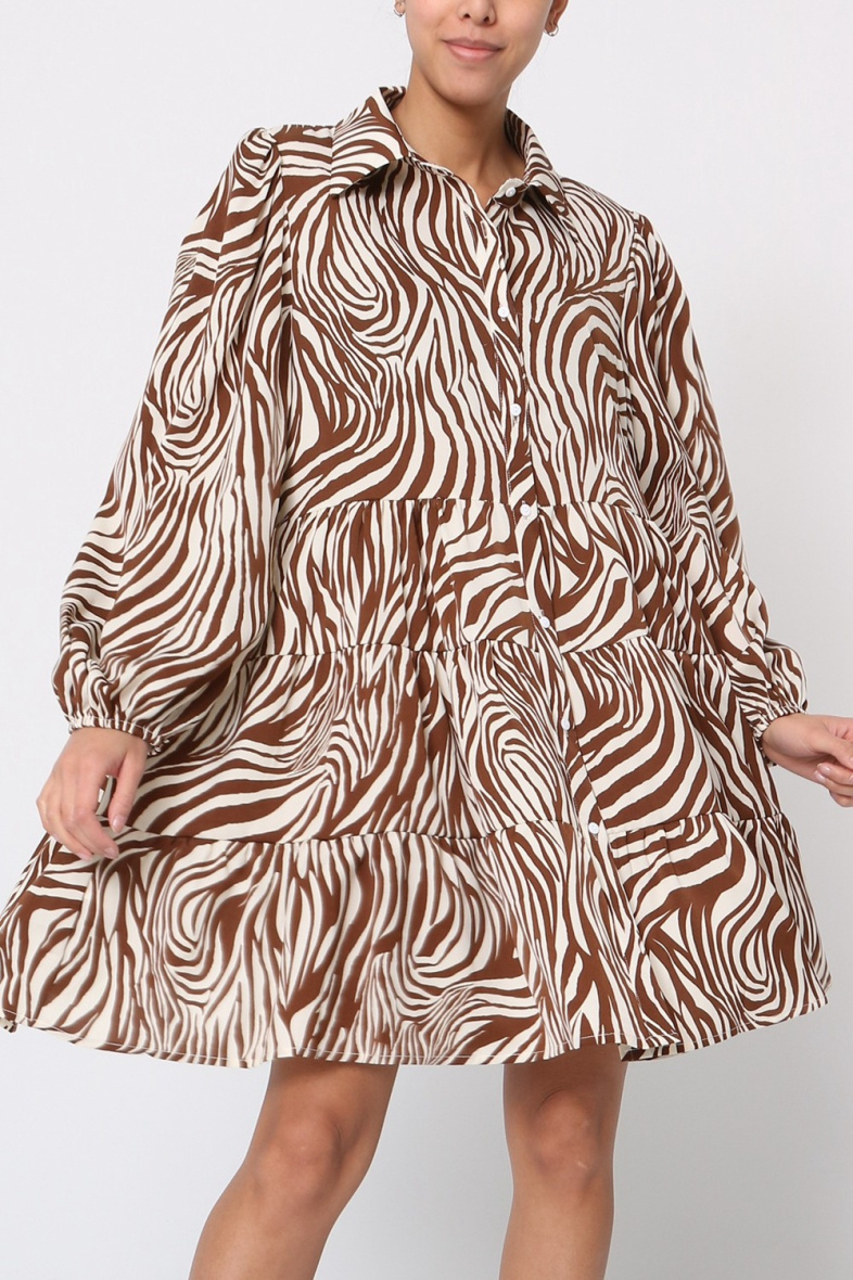 Grossiste LUZABELLE - Robe à imprimé irrégulier pour femme