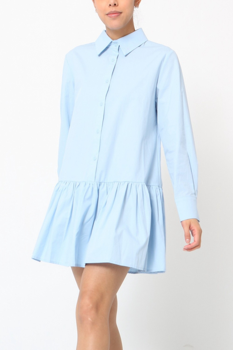 Grossiste LUZABELLE - Robe Chemise Volantée 100% Coton