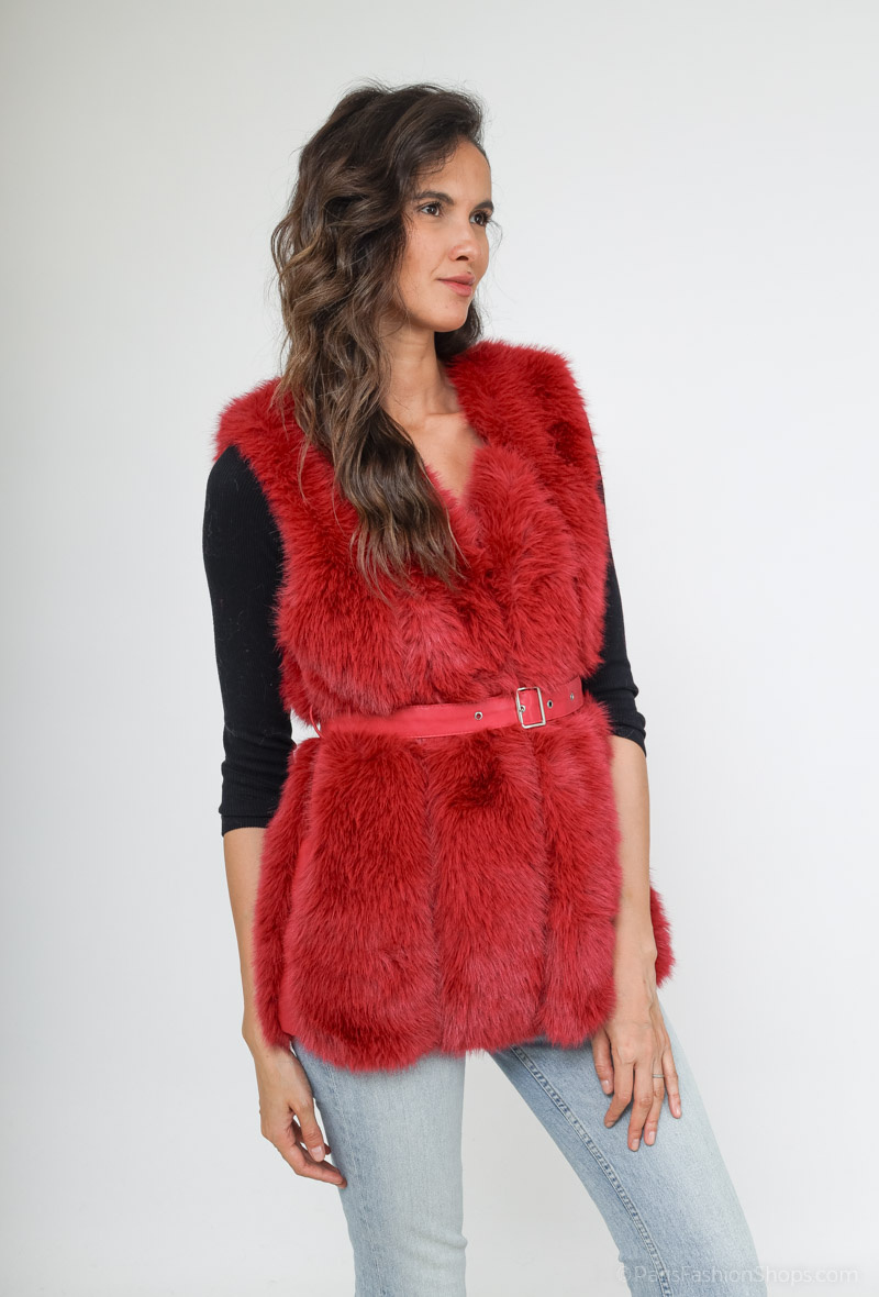 Grossiste LX Moda - Gilet d'hiver avec une ceinture