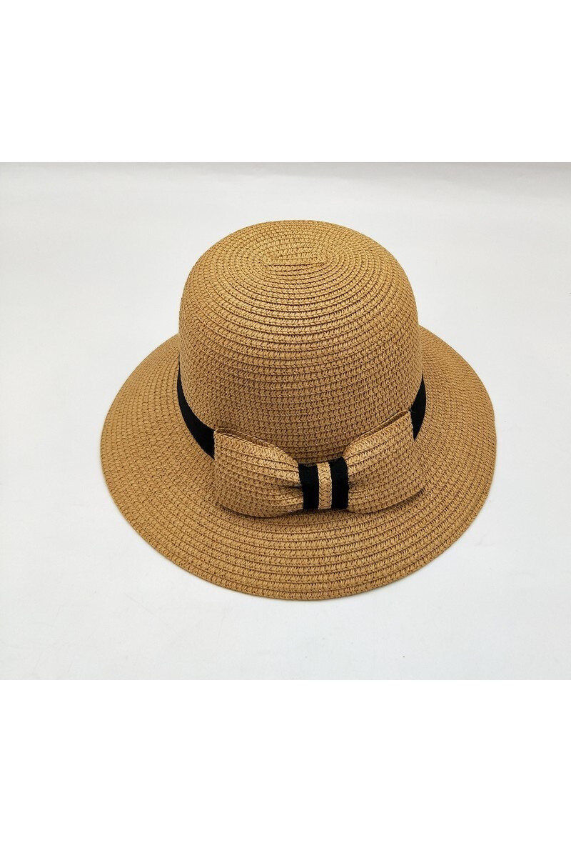 Grossiste LX Moda - Chapeau de paille avec nœud papillon