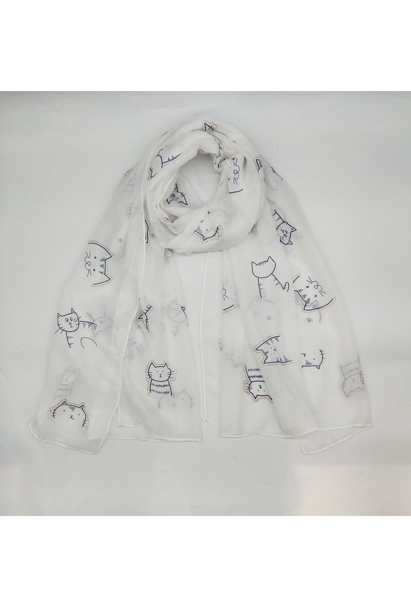 Wholesaler LX Moda - Shiny cat pattern scarf