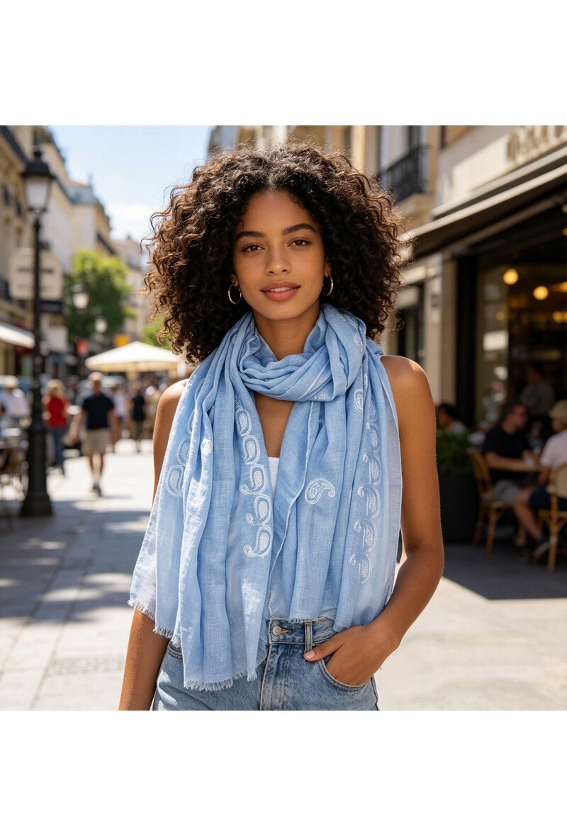 Grossiste LX Moda - Echarpe pour femme motif pétale de fleurs-WQX-2729