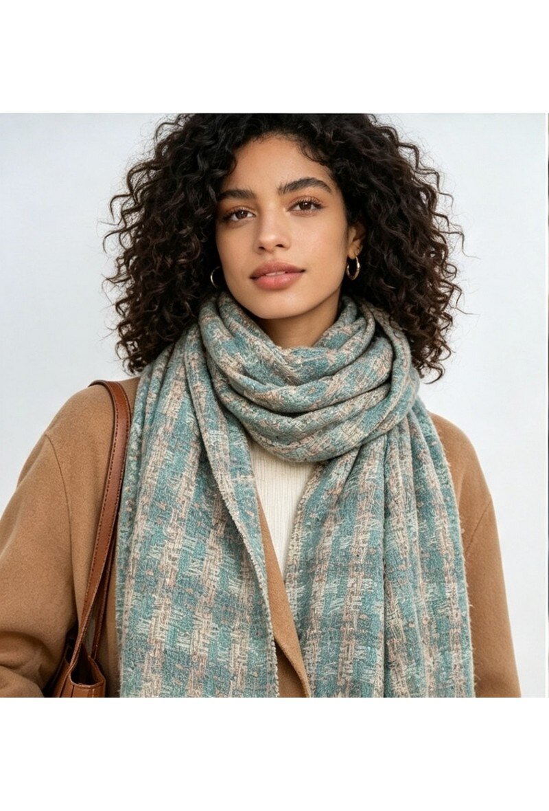 Grossiste LX Moda - Écharpe tricotée effet chiné