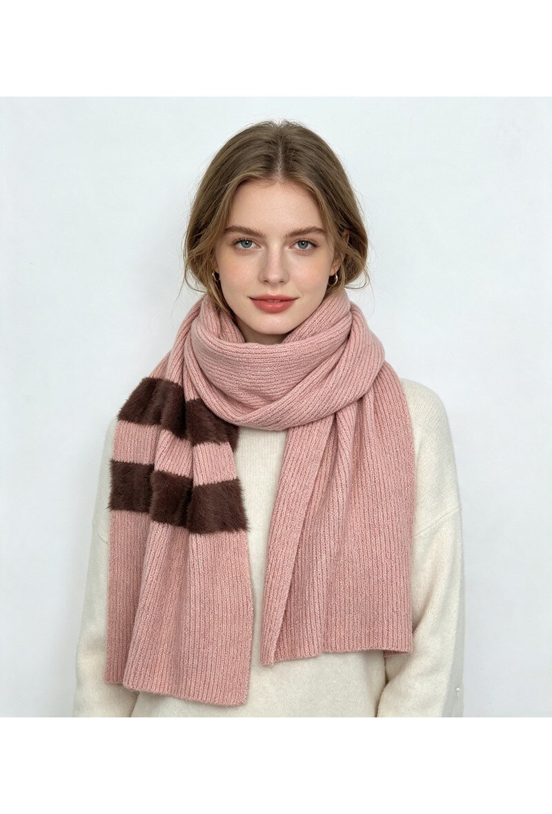 Grossiste LX Moda - Écharpe femme longue en viscose et laine
