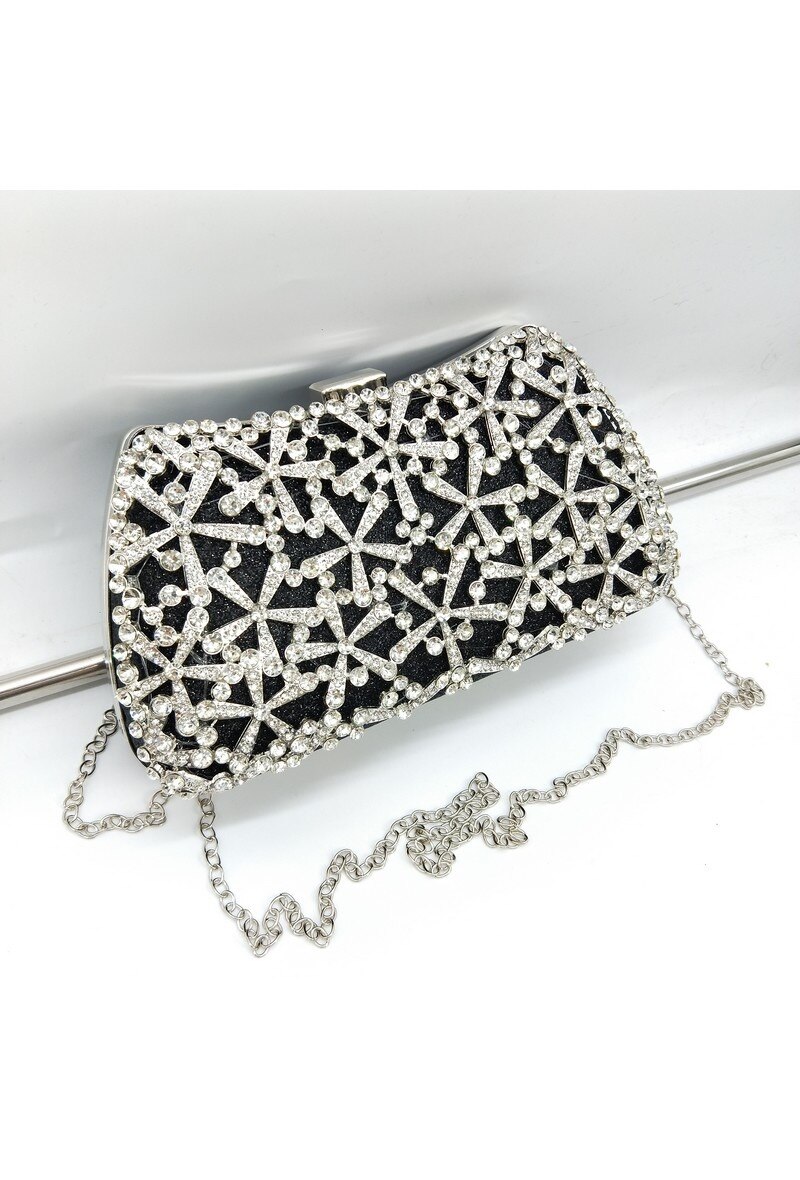 Grossiste LX Moda - Pochette de soirée strass en minaudière
