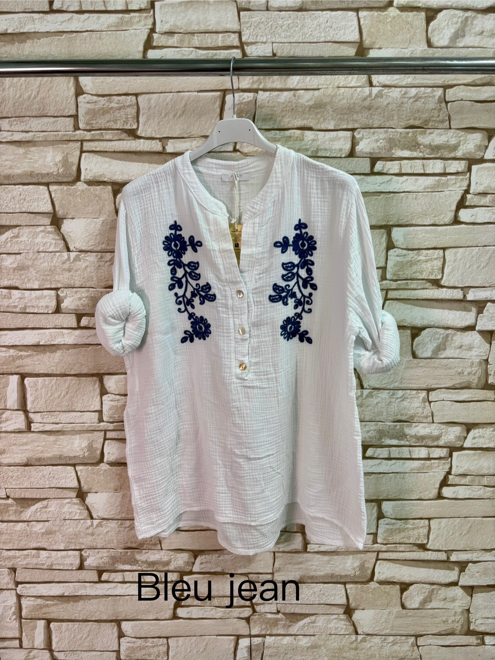 Wholesaler LYCHI - Mao cotton gas collar blouse