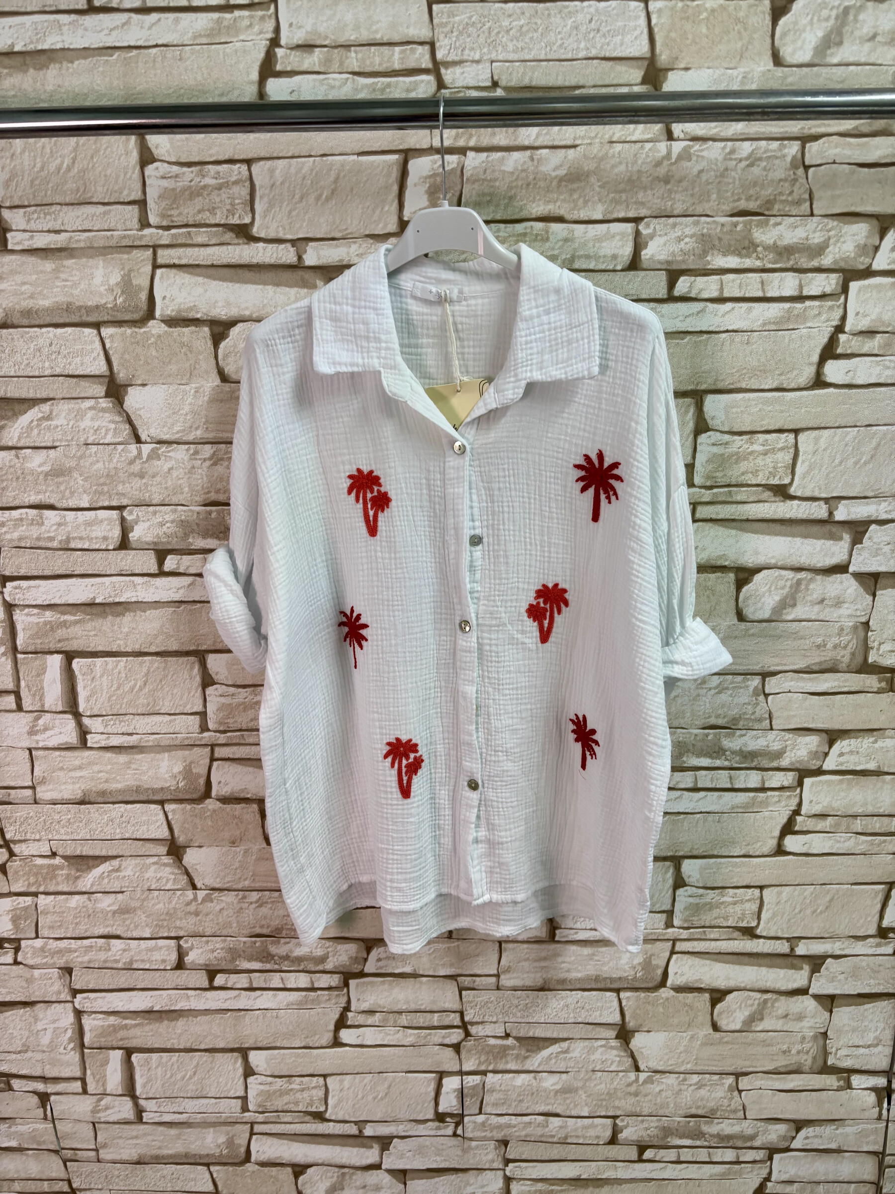 Wholesaler LYCHI - Cotton gas embroidery shirt