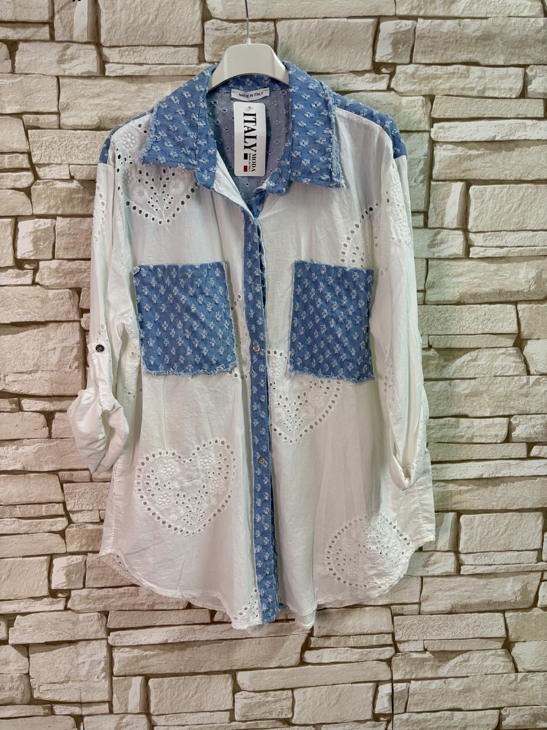 Wholesaler LYCHI - Heart embroidered shirt
