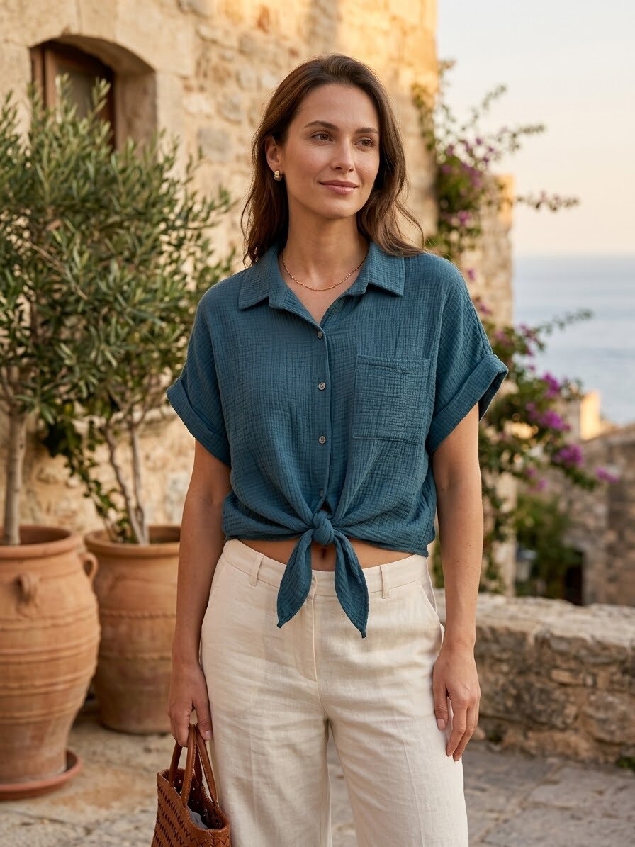 Wholesaler LYCHI - Cotton gauze shirt