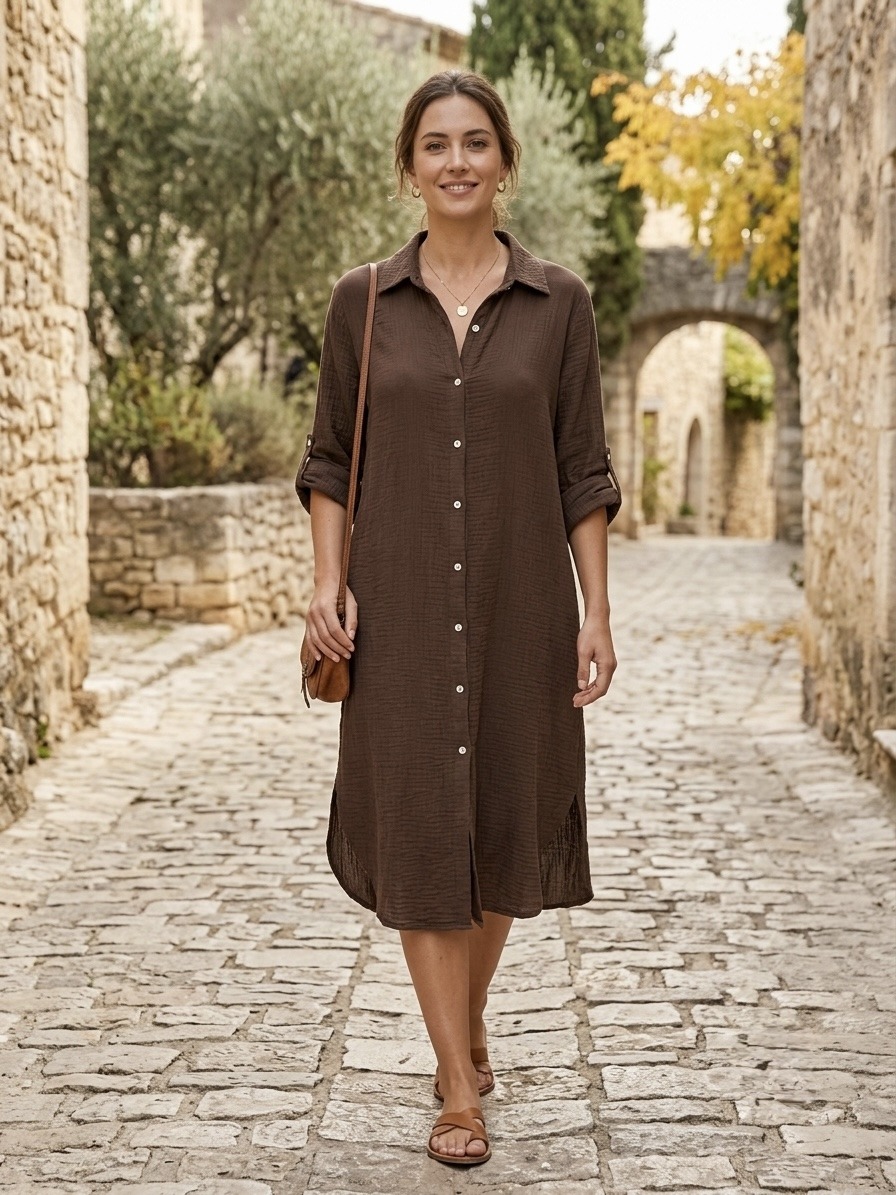 Grossiste LYCHI - Robe manche longue