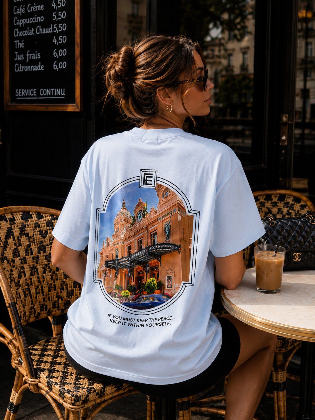 Wholesaler Lysande - Sky Blue Oversized Gallery T-shirt