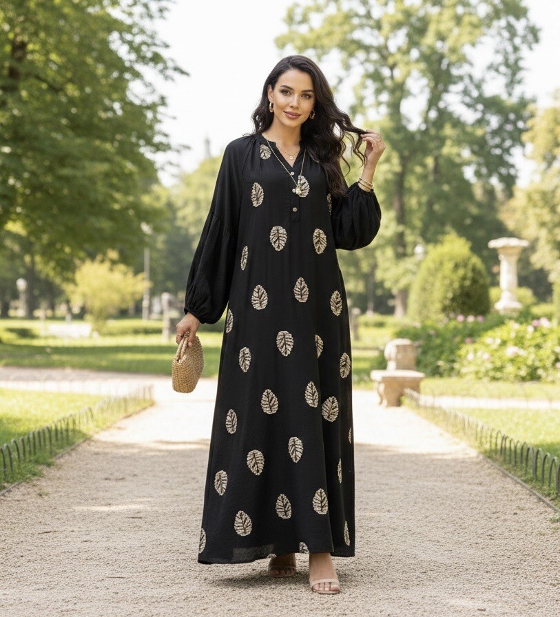 Wholesaler M&D FASHION - Elegant Patterned Women's Abaya