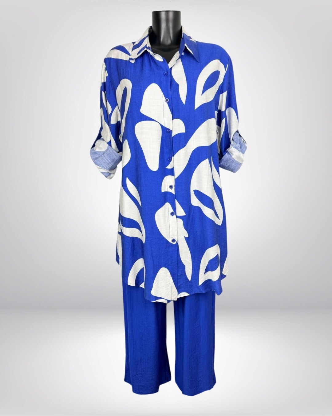 Grossista M&D FASHION - Set fluido stampato astratto e pantaloni uniti