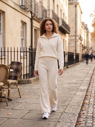 Grossiste M&D FASHION - Ensemble tricot pull et pantalon Grossiste M&D FASHION - Ensemble tricot pull et pantalon