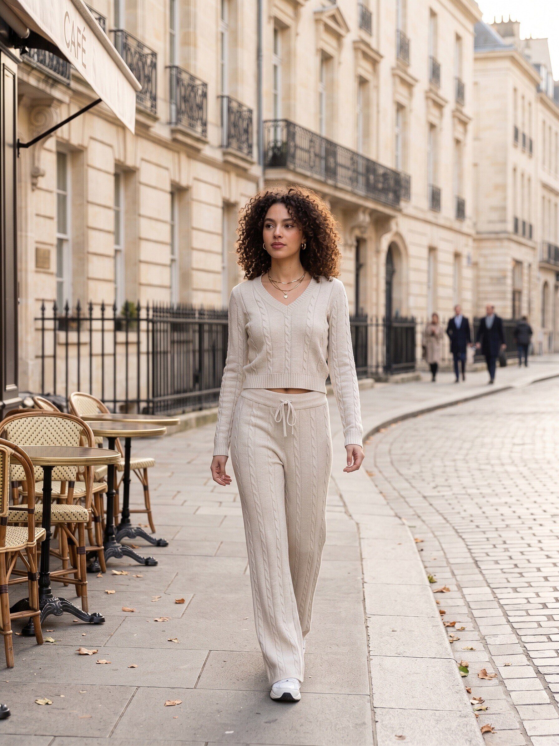 Grossista M&D FASHION - Completo maglione e pantaloni in maglia