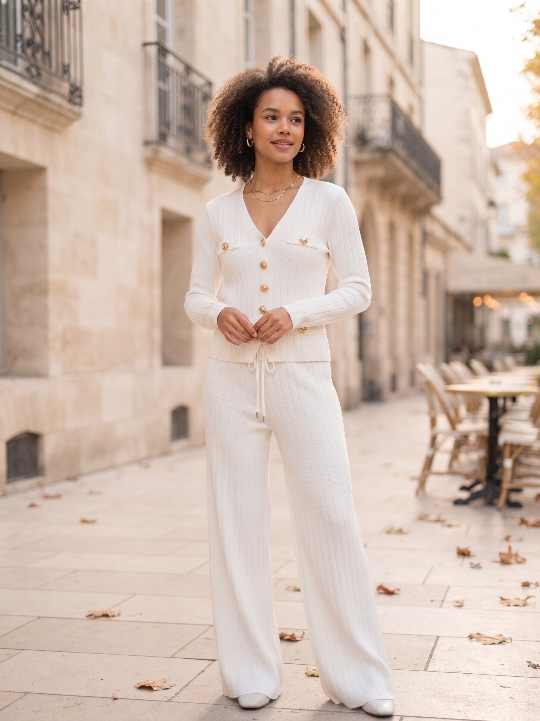 Grossista M&D FASHION - Completo gilet e pantaloni donna