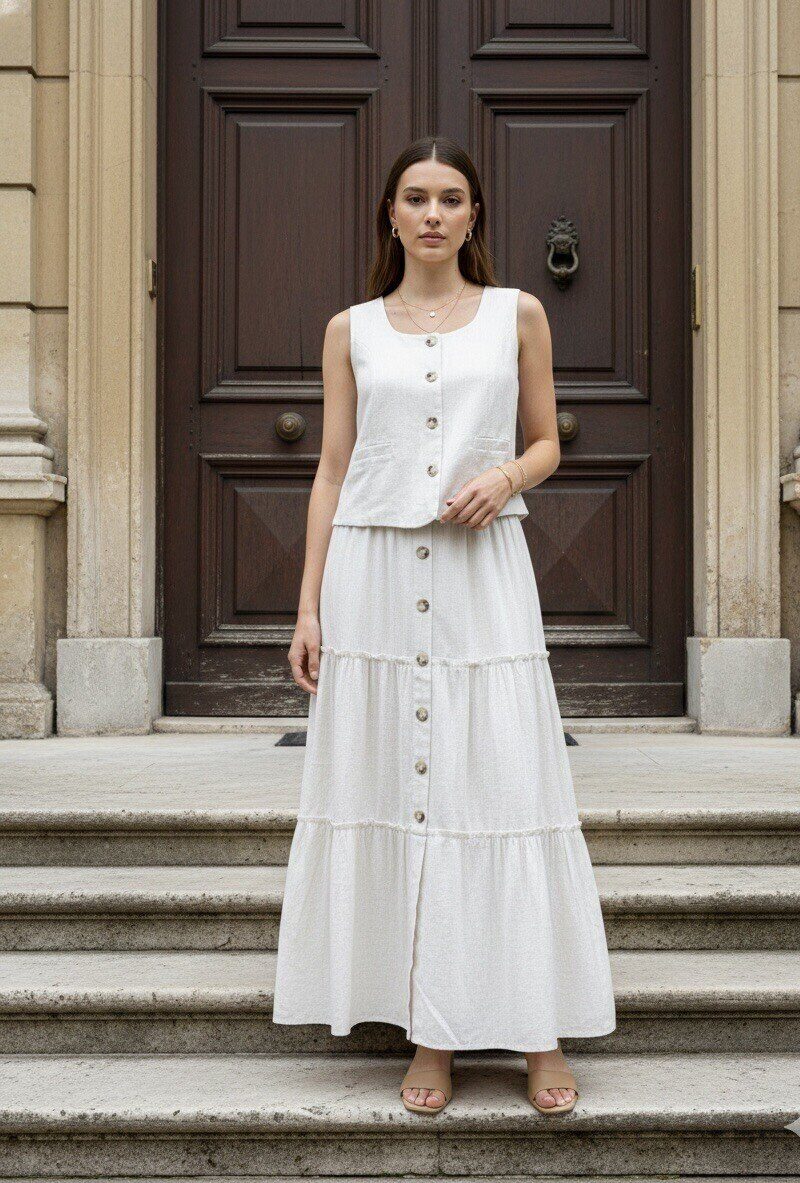 Grossiste M&D FASHION - Ensemble Tailleur Deux Pièces Top Doublé