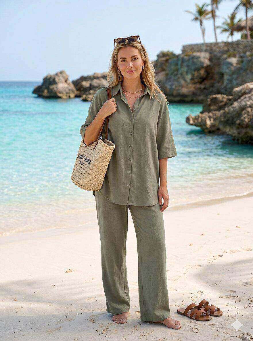 Grossiste M&D FASHION - Ensemble En Coton Manches 3/4