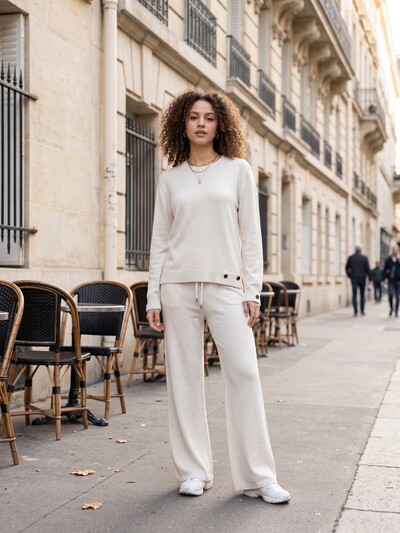 Grossiste M&D FASHION - Ensemble maille pull & pantalon Grossiste M&D FASHION - Ensemble maille pull & pantalon