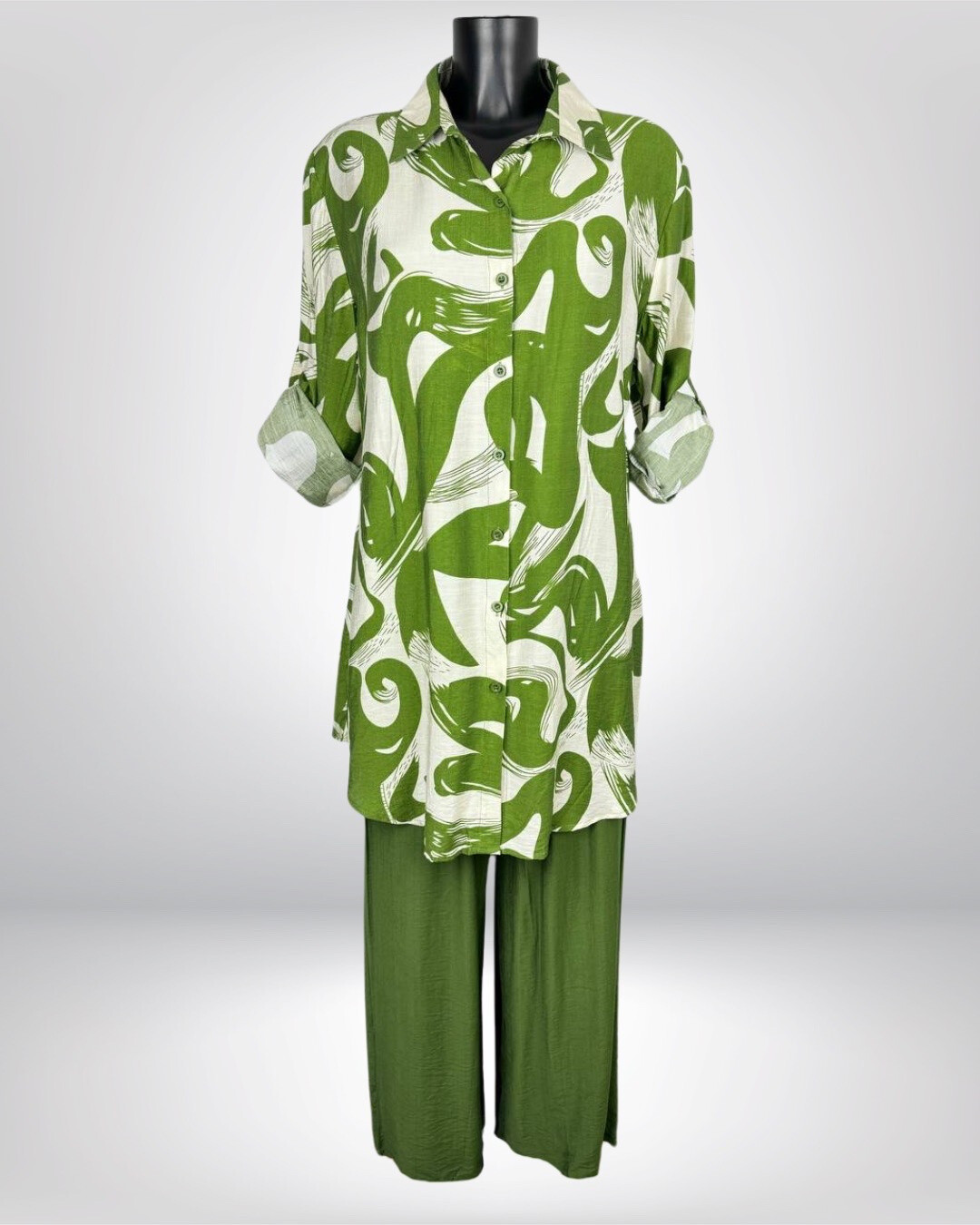 Wholesaler M&D FASHION - Linen effect set printed with united pants