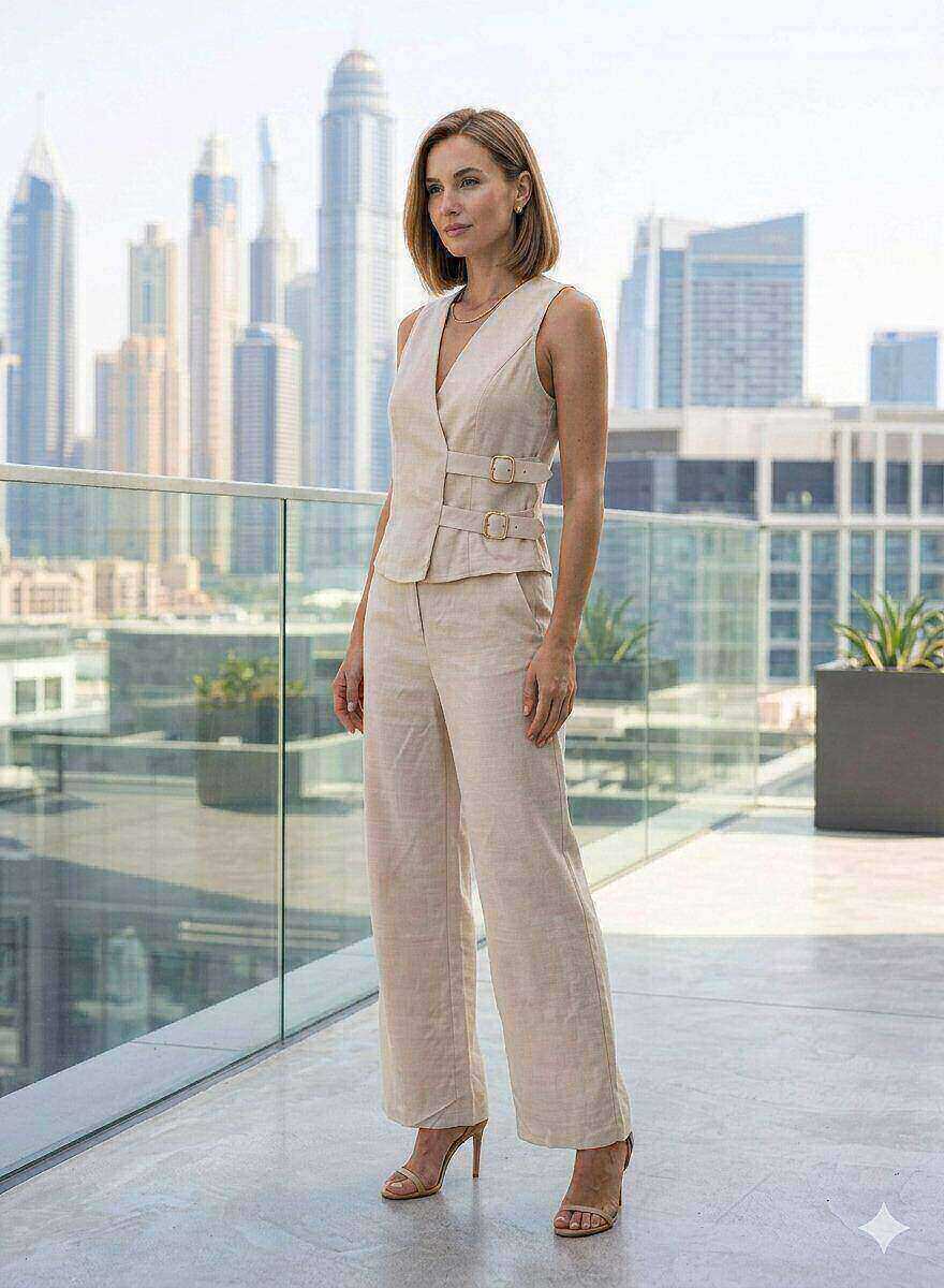 Grossiste M&D FASHION - Ensemble Top Et Pantalon Avec Lacet De Resserage