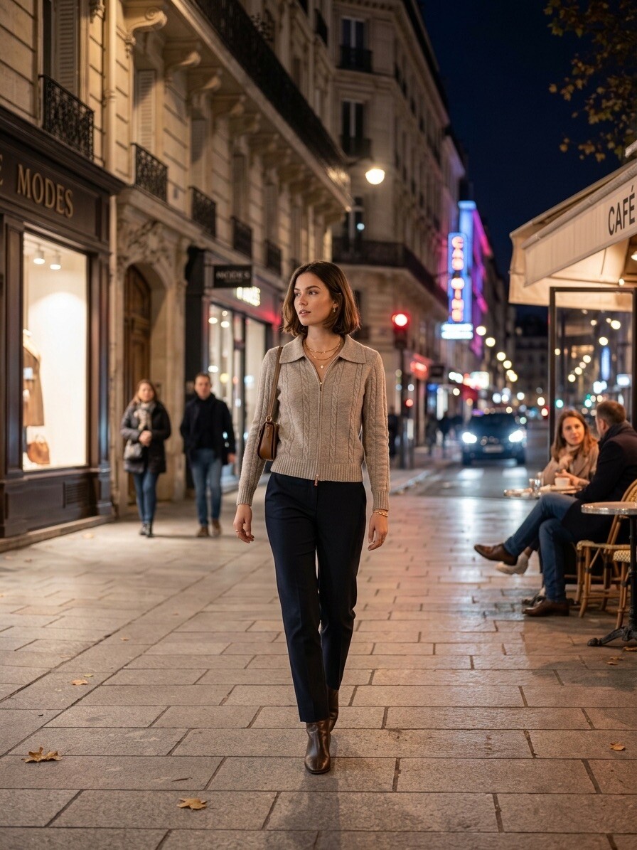 Grossista M&D FASHION - Cardigan in maglia con collo con zip