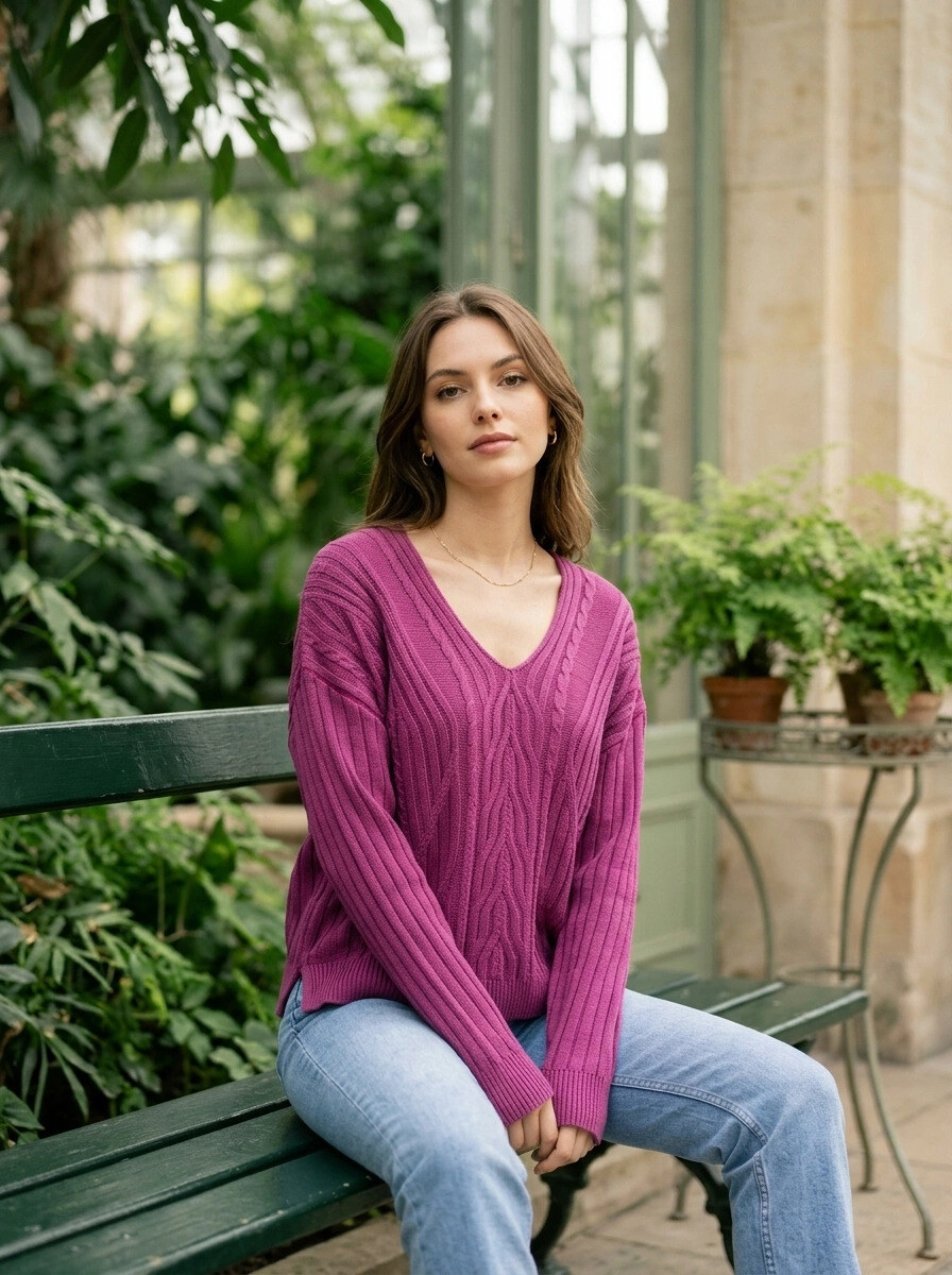 Mayorista M&D FASHION - Suéter de punto trenzado anti-pilling