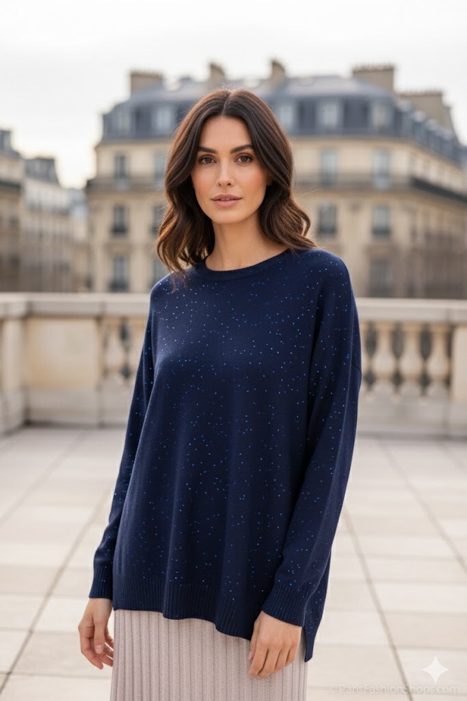 Wholesaler M&D FASHION - Elegant and timeless sequin sweater.