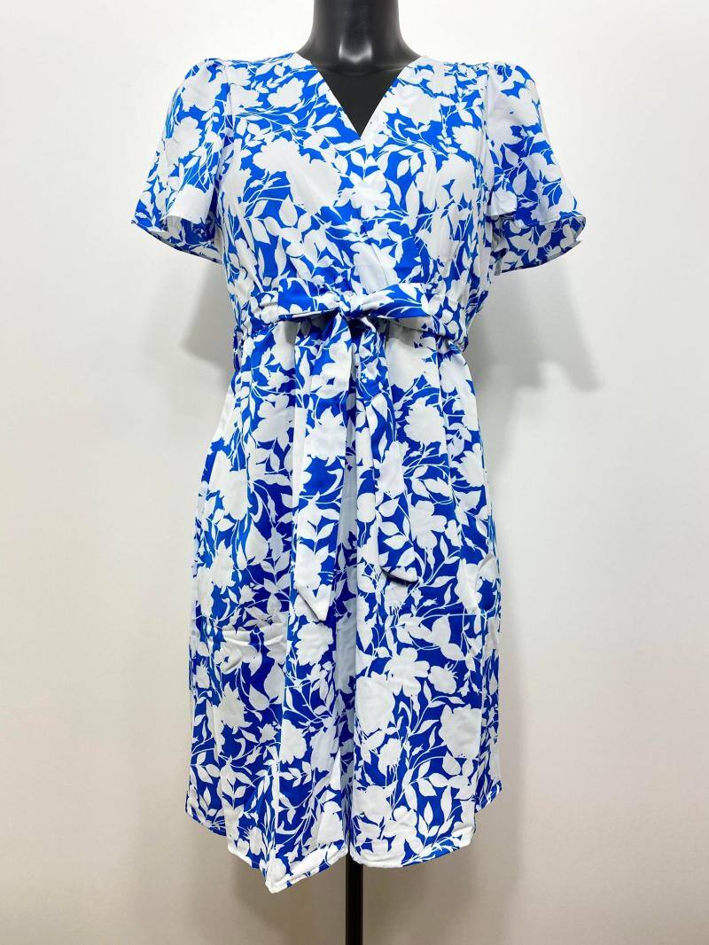 Wholesaler M&D FASHION - Short wrap dress with front and back V-neck