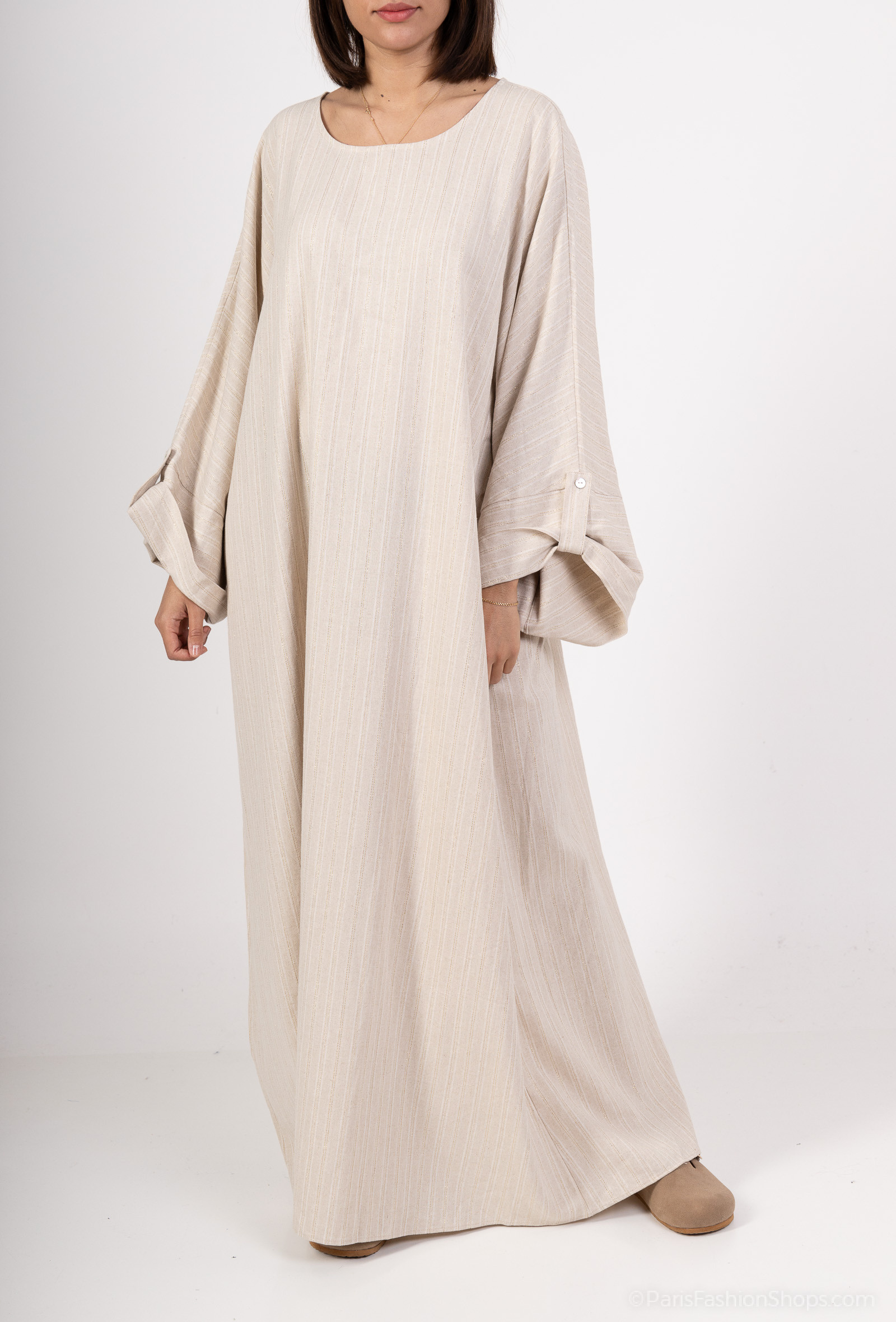 Wholesaler M&D FASHION - Long butterfly -cutting gown dress with shiny lines