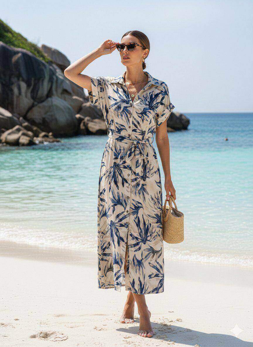 Wholesaler M&D FASHION - Floral Print Maxi Dress