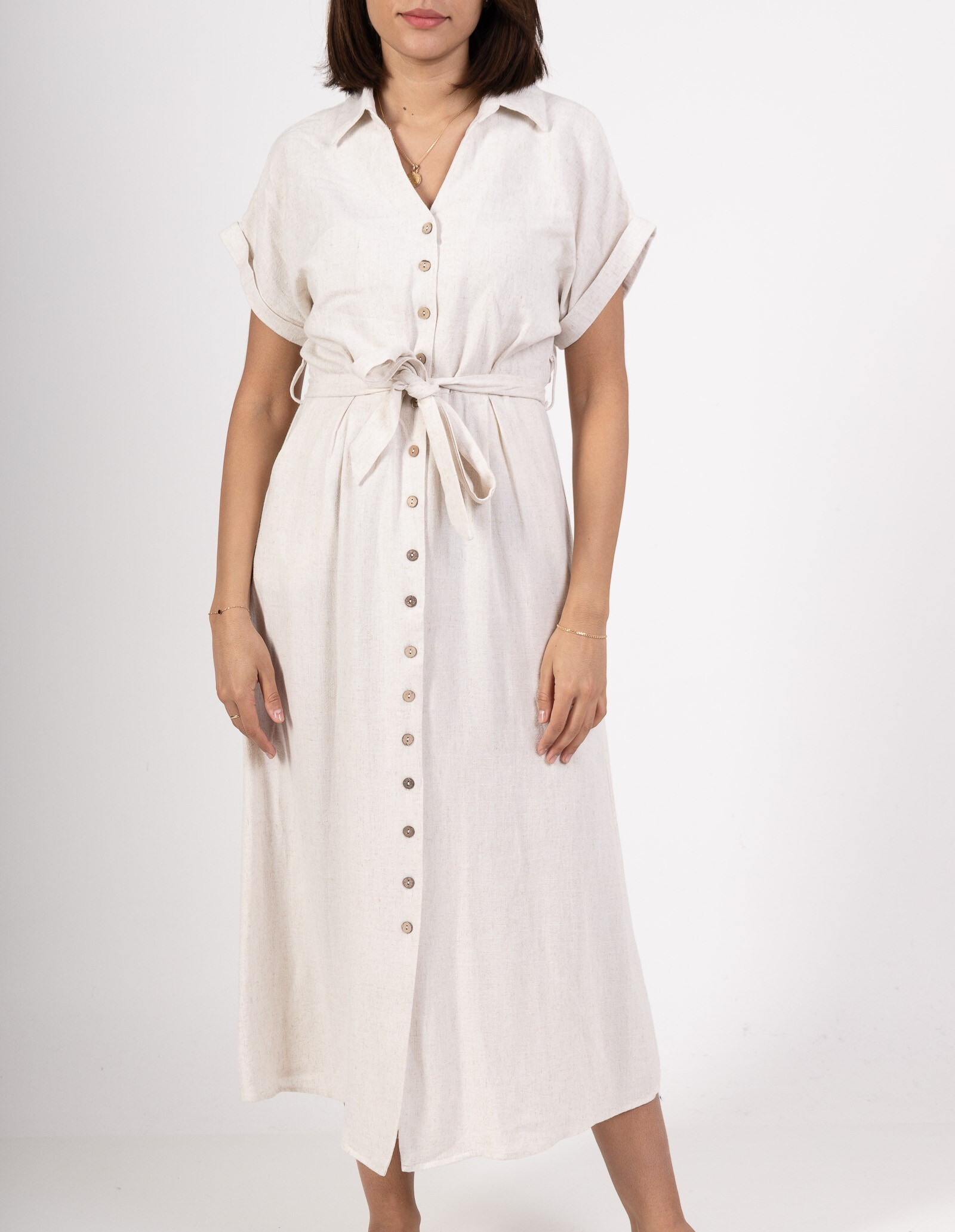 Wholesaler M&D FASHION - Long linen dress with pockets